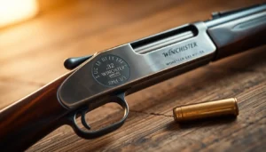 The 32WIN cartridge and Winchester rifle highlight vintage firearm craftsmanship and ballistics excellence.