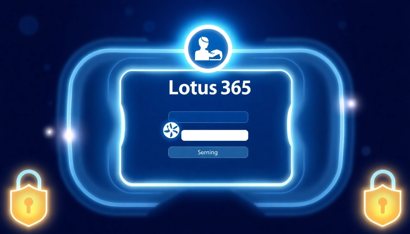 Secure Lotus 365 login screen with password reset and user ID options for enhanced account security and user convenience.