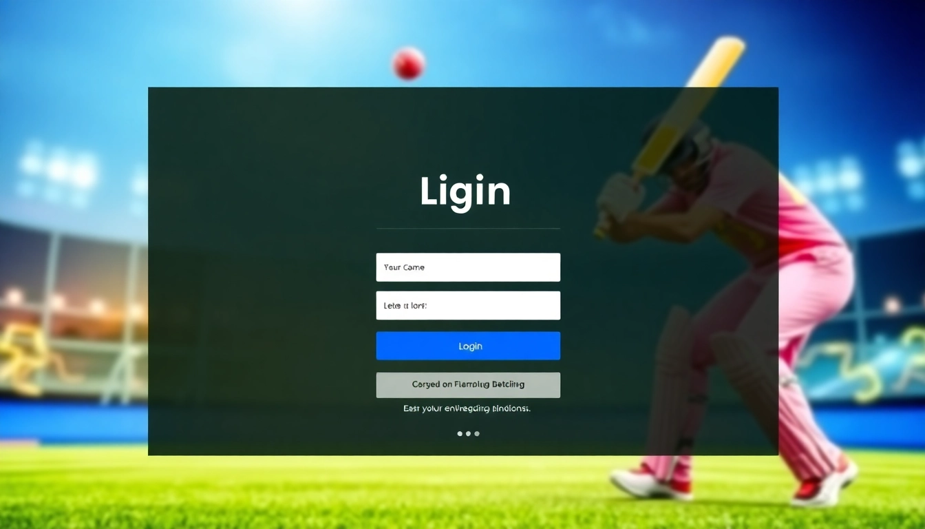 Professional Cricbet99 login screen with cricket imagery and user-friendly interface for online