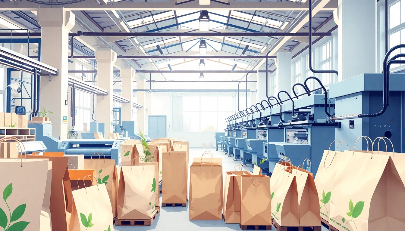 High-quality torba papierowa with eco-friendly design being produced in a modern packaging