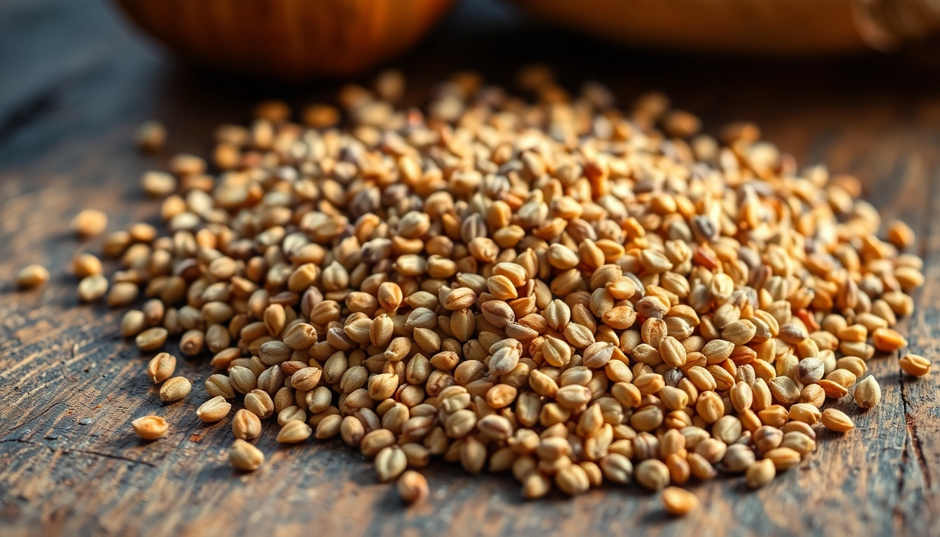 Cumin Seeds in a glass bowl with fresh spices and herbs, highlighting premium quality and